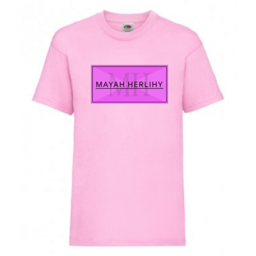 Mayah Herlihy Kids Pink P/B logo t-shirt